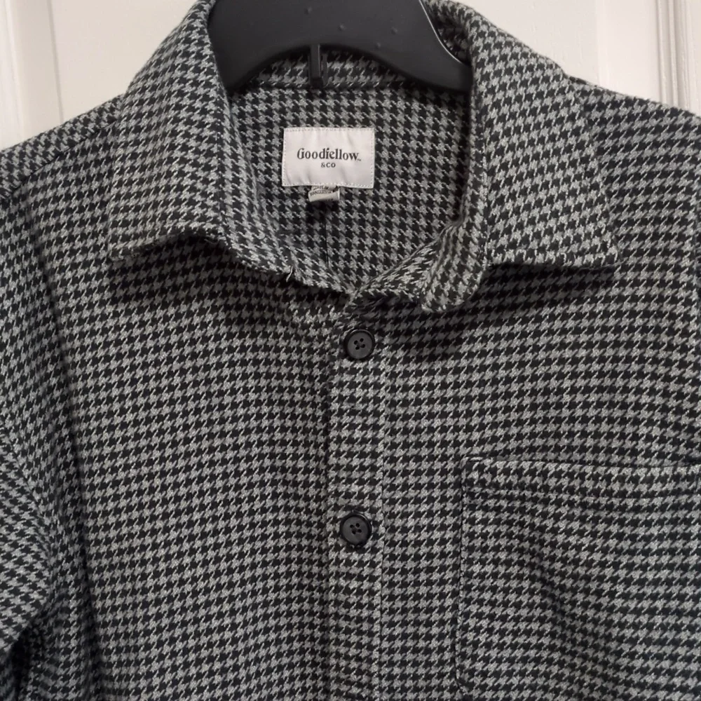 Houndstooth Heavyweight Flannel Shirt Size M - Picture 2 of 3